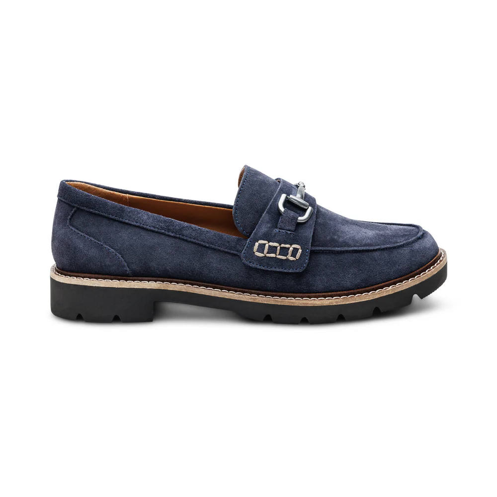 COLLETTE NAVY SUEDE - gallery