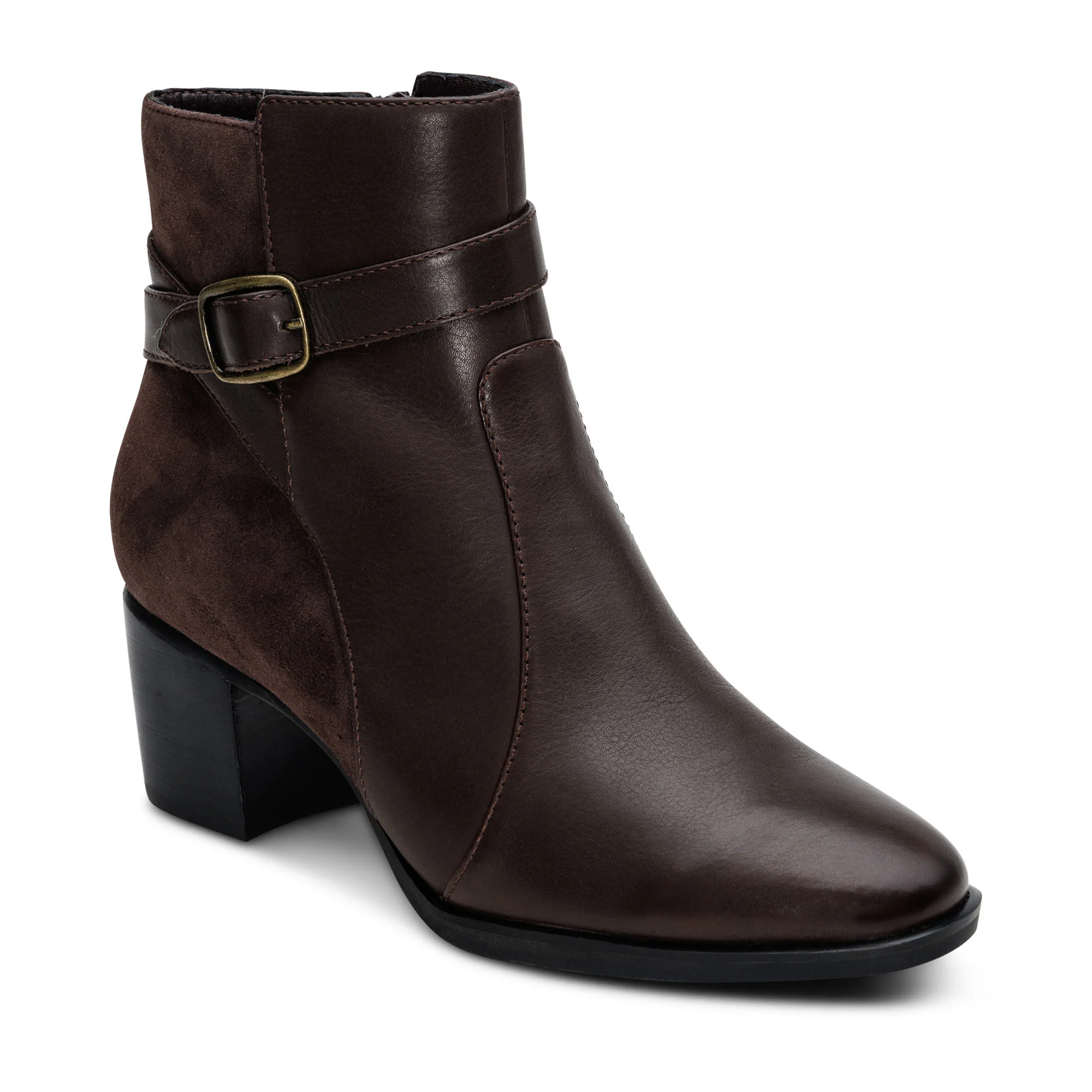 REBECCA HEEL BOOT DARKBROWN